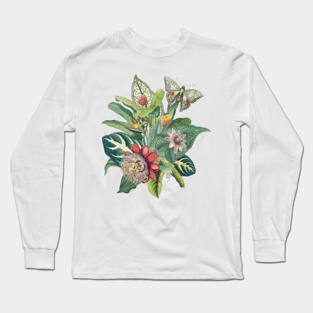 Tropical Paradise I Long Sleeve T-Shirt by CatyArte